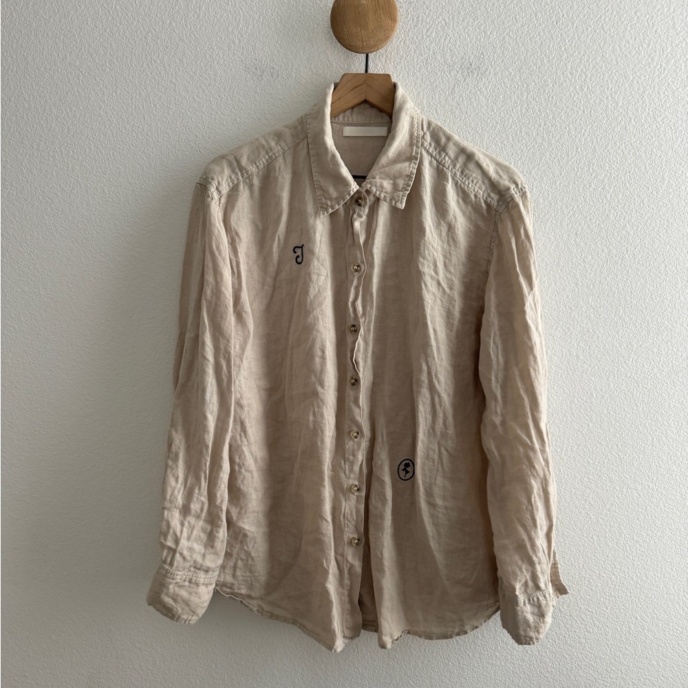 Wyeth Custom Embroidered Initial "Jd" Button Down… - image 1